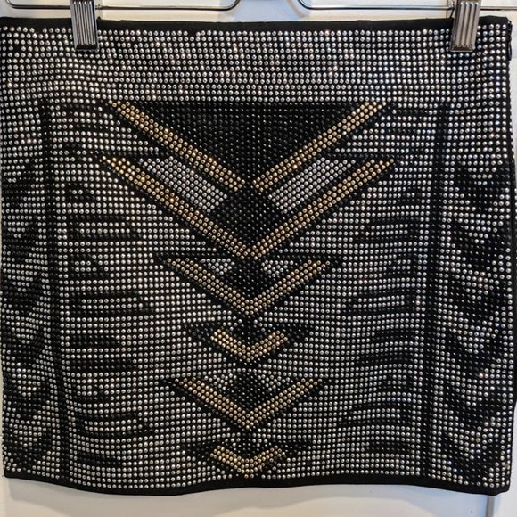 REMAIN XS Rhinestone Studded Aztec Bodycon… - Picture 4 of 5